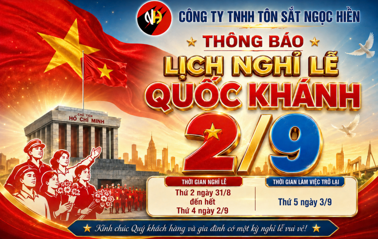 THÔNG BÁO LỊCH NGHỈ LỄ 2/9